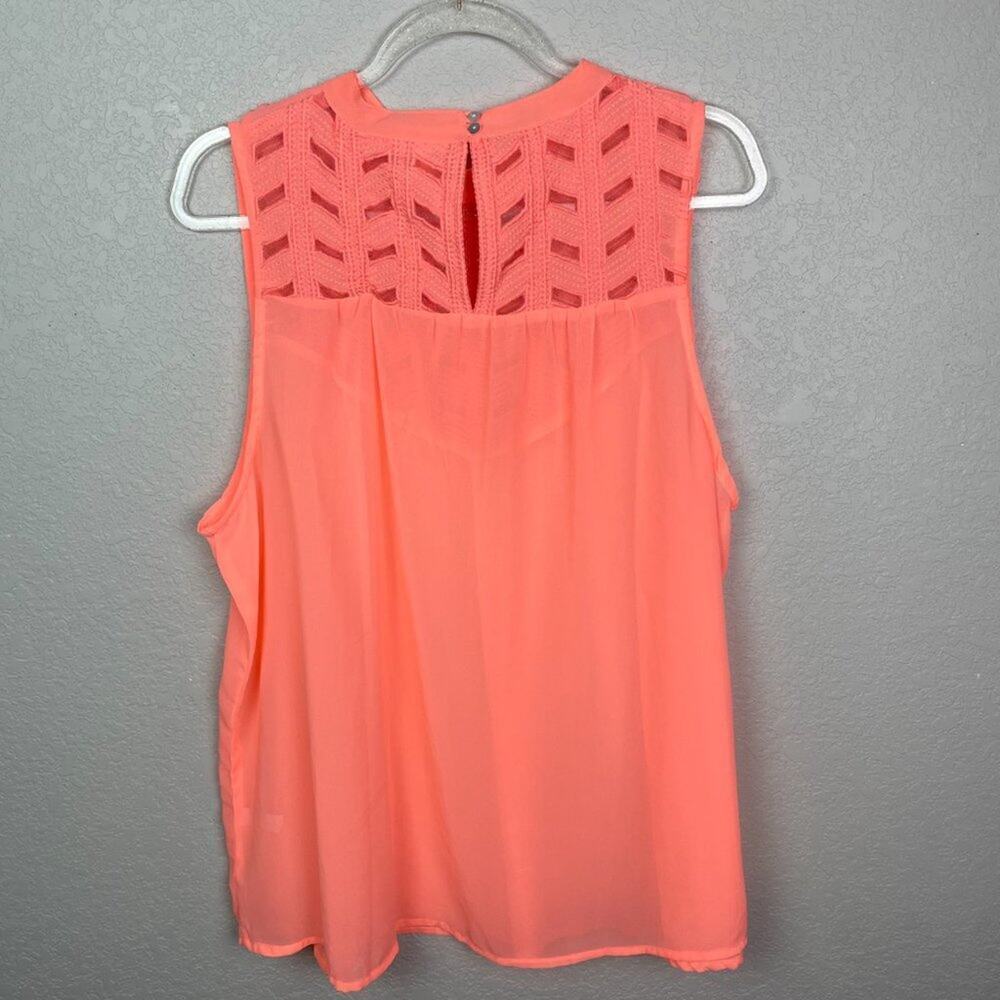 MARISOL Bright Pink Neon Sheer Tank Size XL - Picture 7 of 8